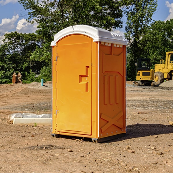 how often are the portable restrooms cleaned and serviced during a rental period in Ulysses KY